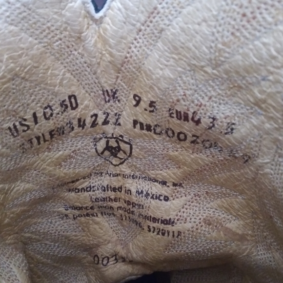 Ariat cat's paw ats equipped leather cowboy boots - Picture 8 of 8